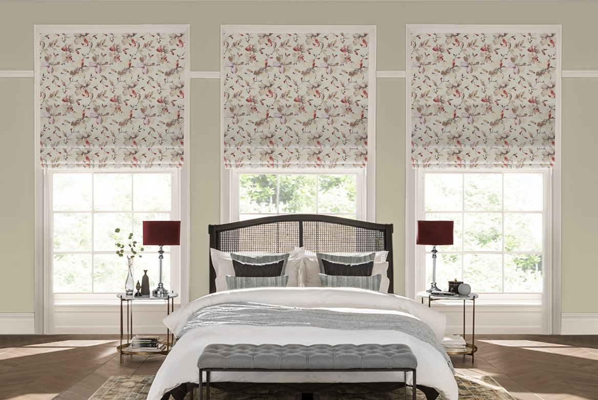 TS 2023 ROMAN BLINDS ROOMSET VINCA LILAC FOG