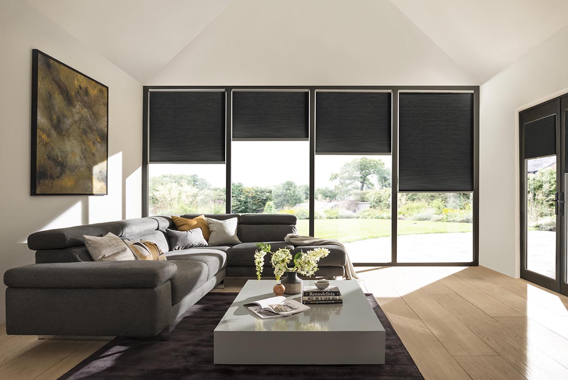 Ts 2021 Duette Blinds Roomset Silk Carbon 1168X782