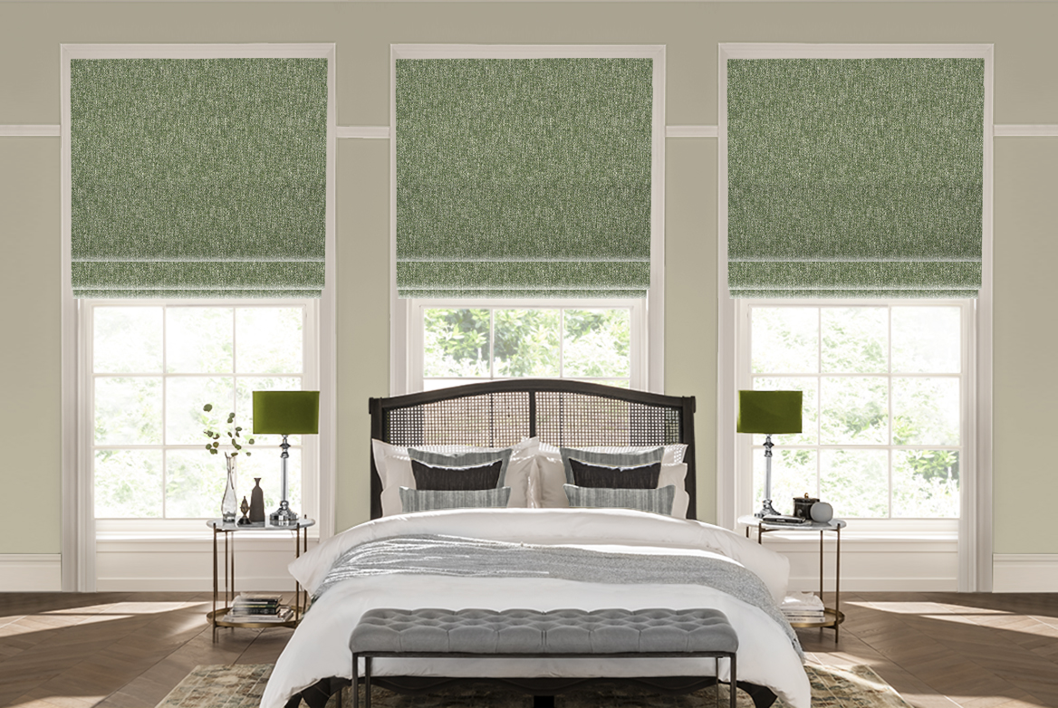 TS 2023 ROMAN BLINDS ROOMSET SHASTA MOSS