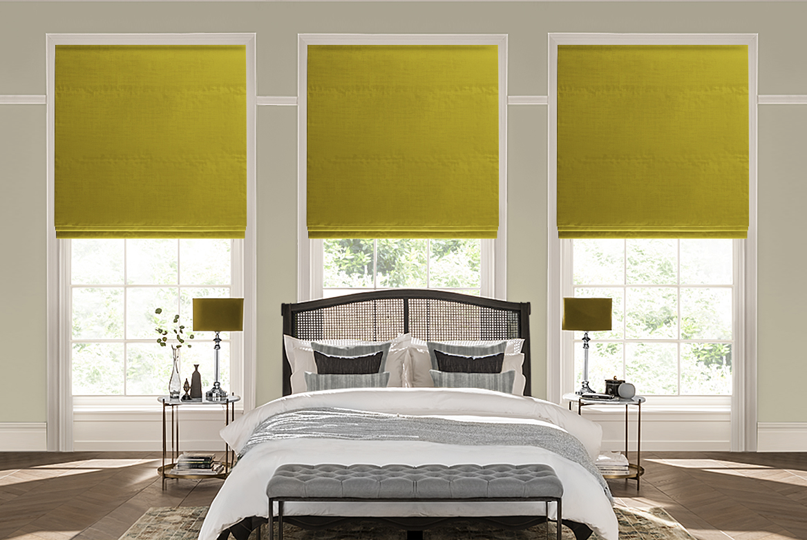 Ts 2021 Roman Blinds Roomset Brilliance Ochre 1168X782